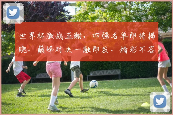世界杯激战正酣，四强名单即将揭晓，巅峰对决一触即发，精彩不容错过